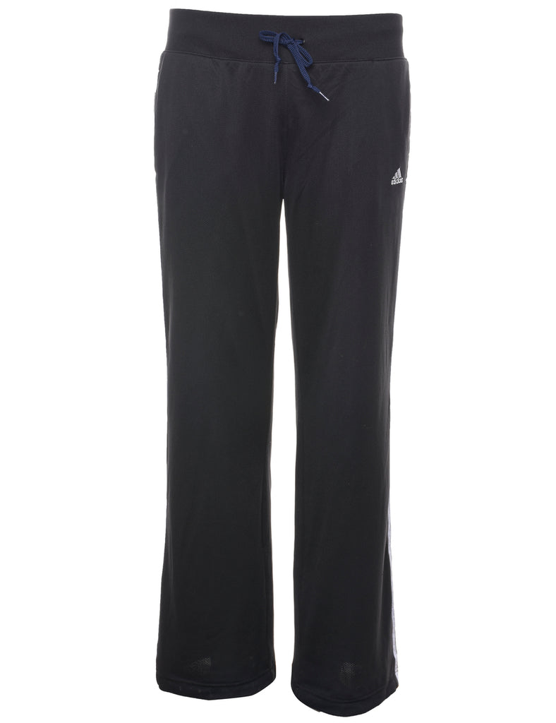 Adidas Black & Blue Contrast Strip Track Pants - W32 L29