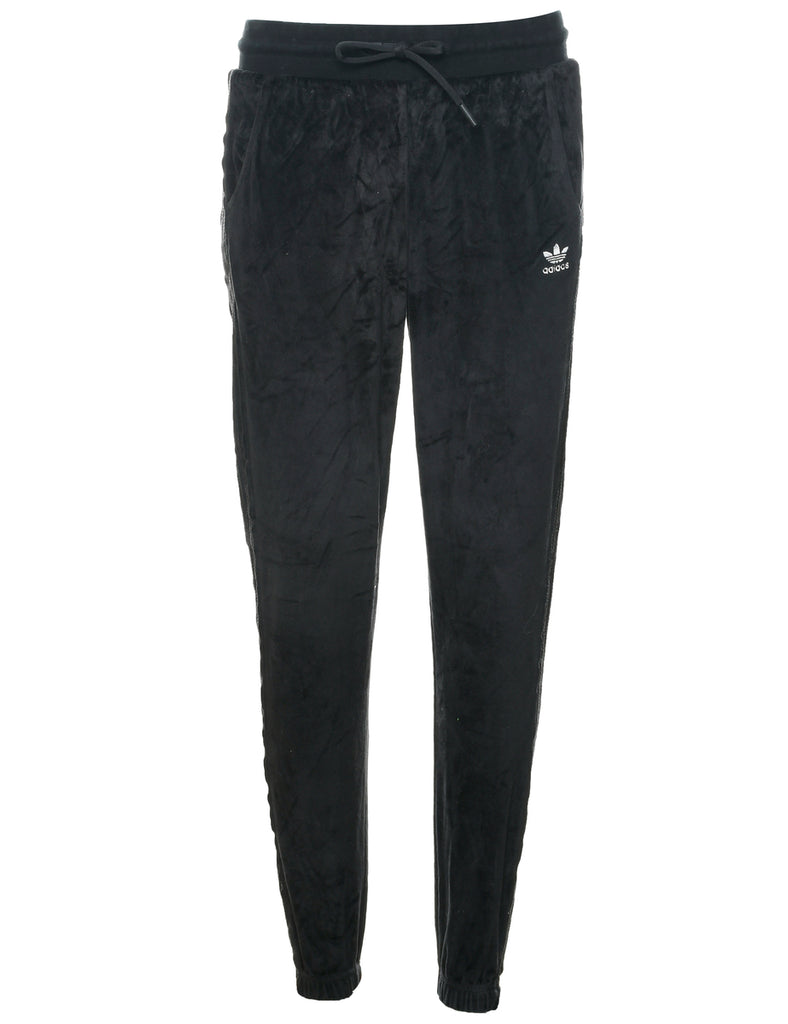 Adidas Black Velour Trousers - W26 L27