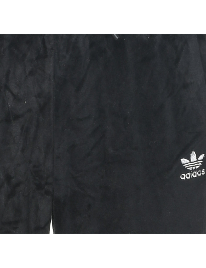Adidas Black Velour Trousers - W26 L27