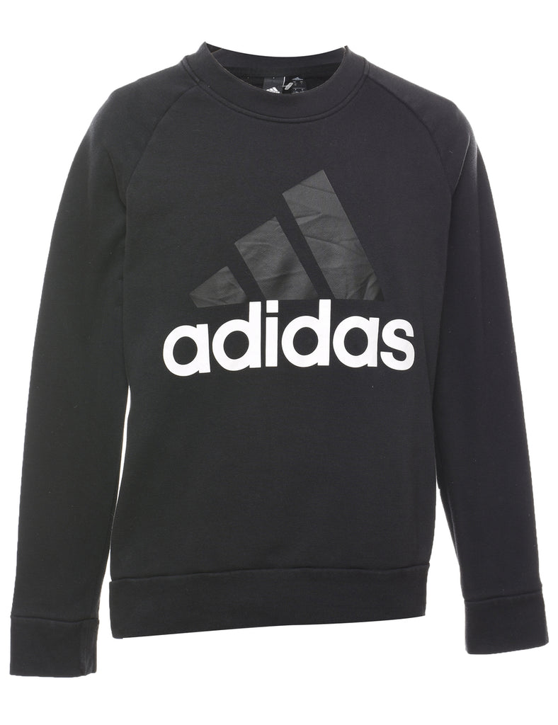 Adidas Black & White Contrast Sweatshirt - L