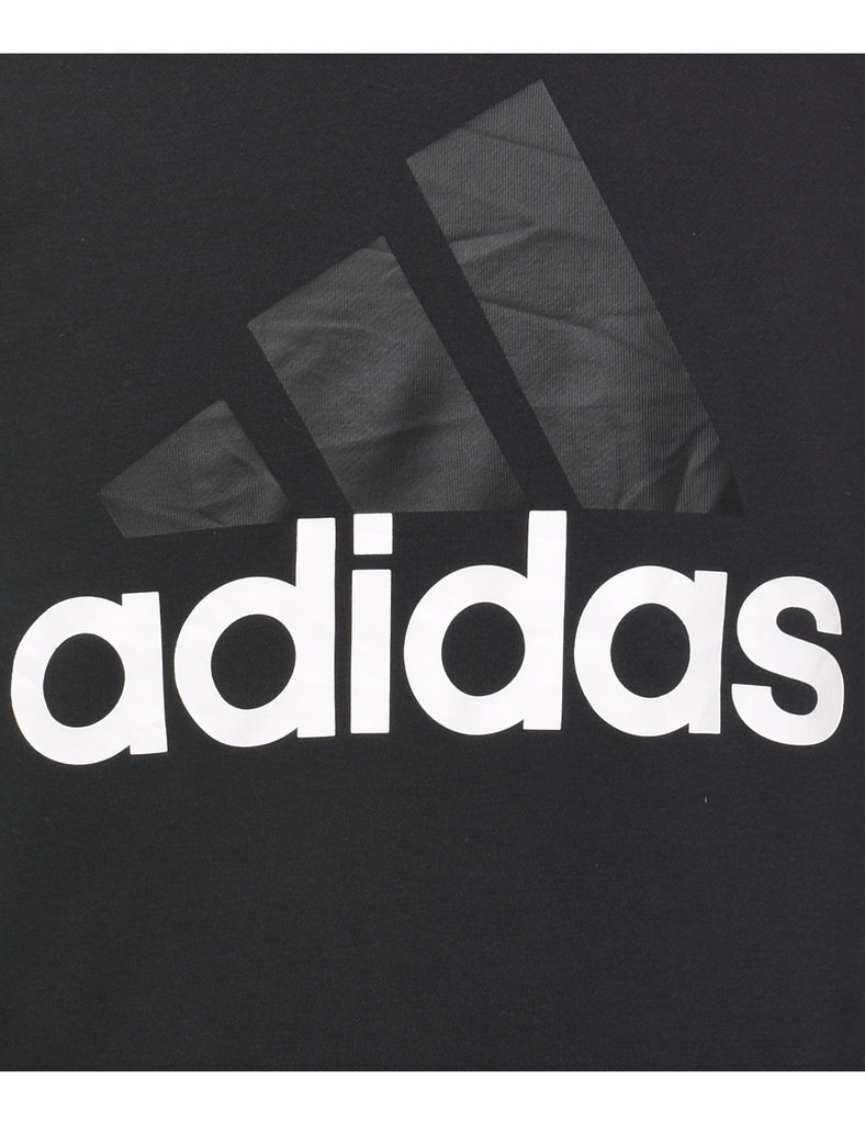 Adidas Black & White Contrast Sweatshirt - L