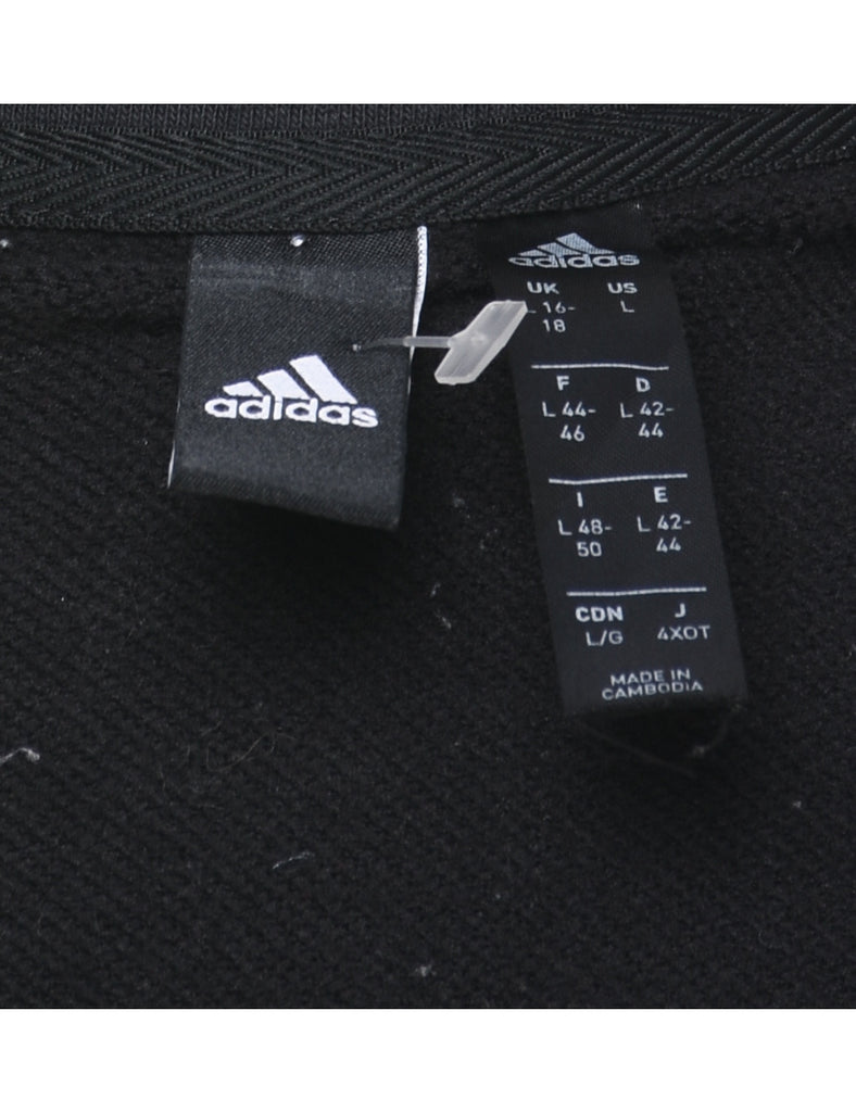 Adidas Black & White Contrast Sweatshirt - L