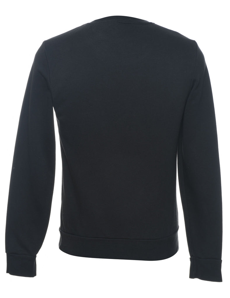 Adidas Black & White Printed Sweatshirt - XS