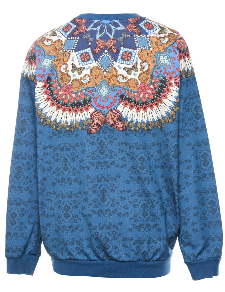 Adidas Butterfly Printed Multi-Colour Sweatshirt - S