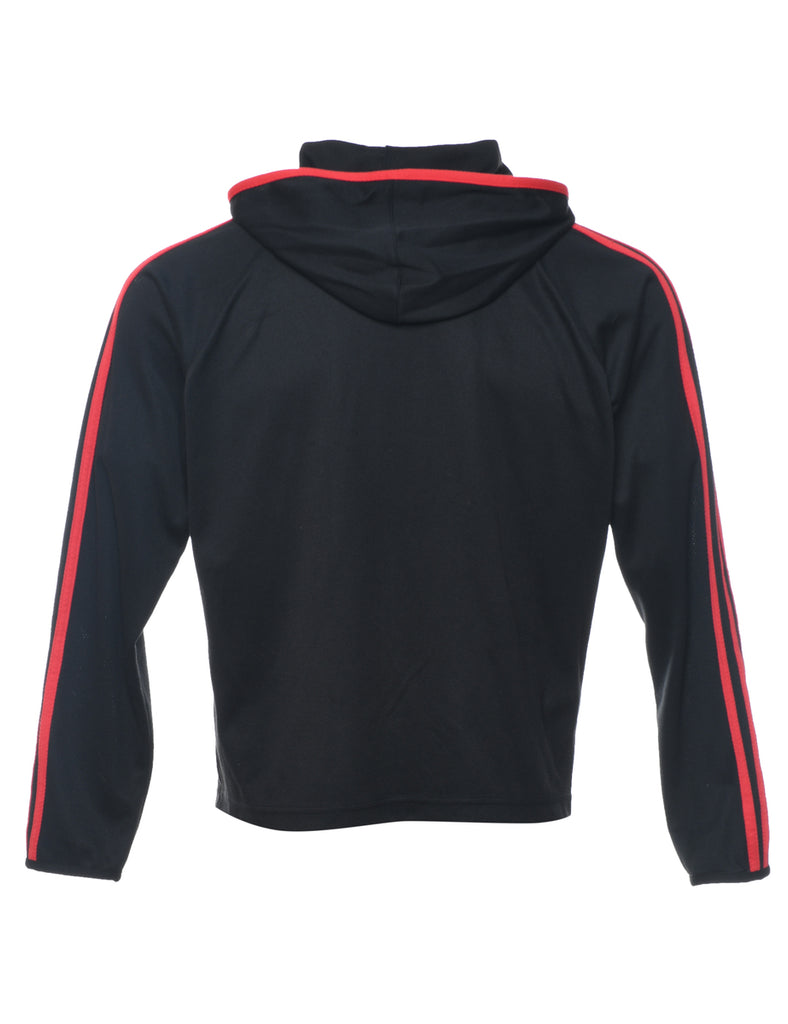 Adidas Cropped Black & Red Track Top - M