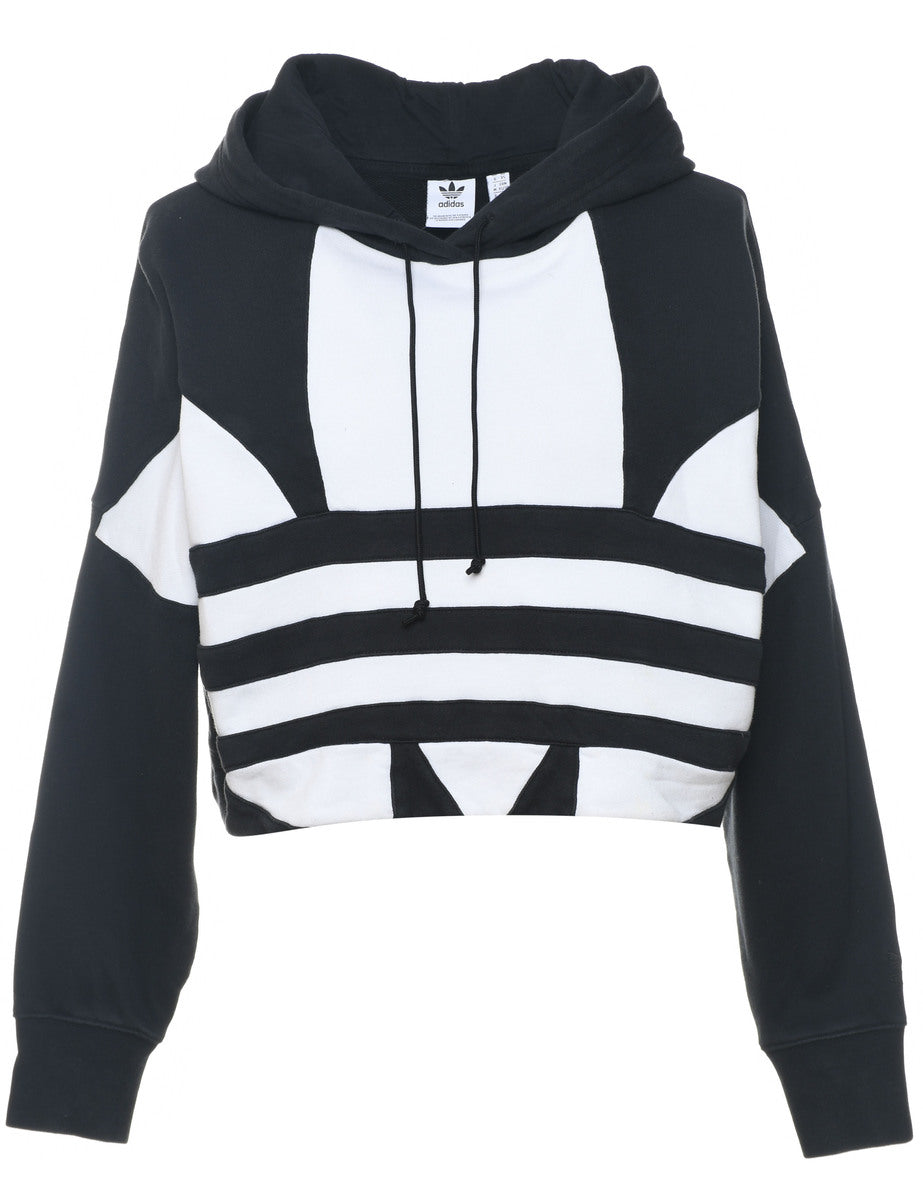 Women s Adidas Adidas Cropped Hoodie Black XS Beyond Retro