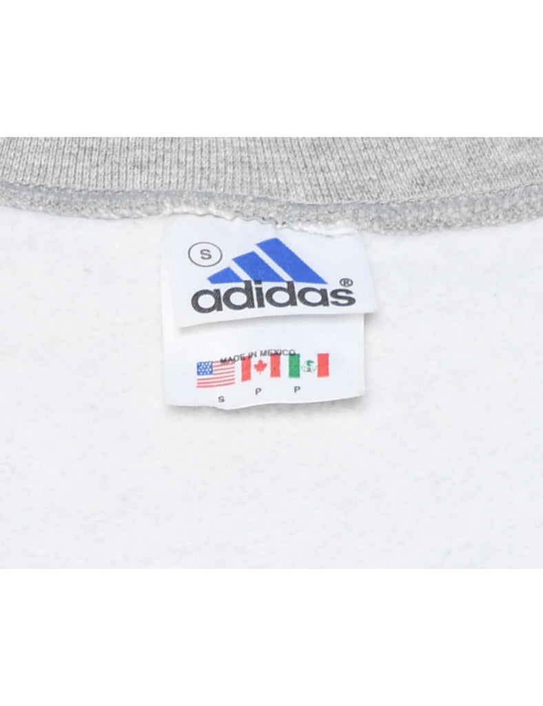 Adidas Grey & Orange Contrast Sweatshirt - S