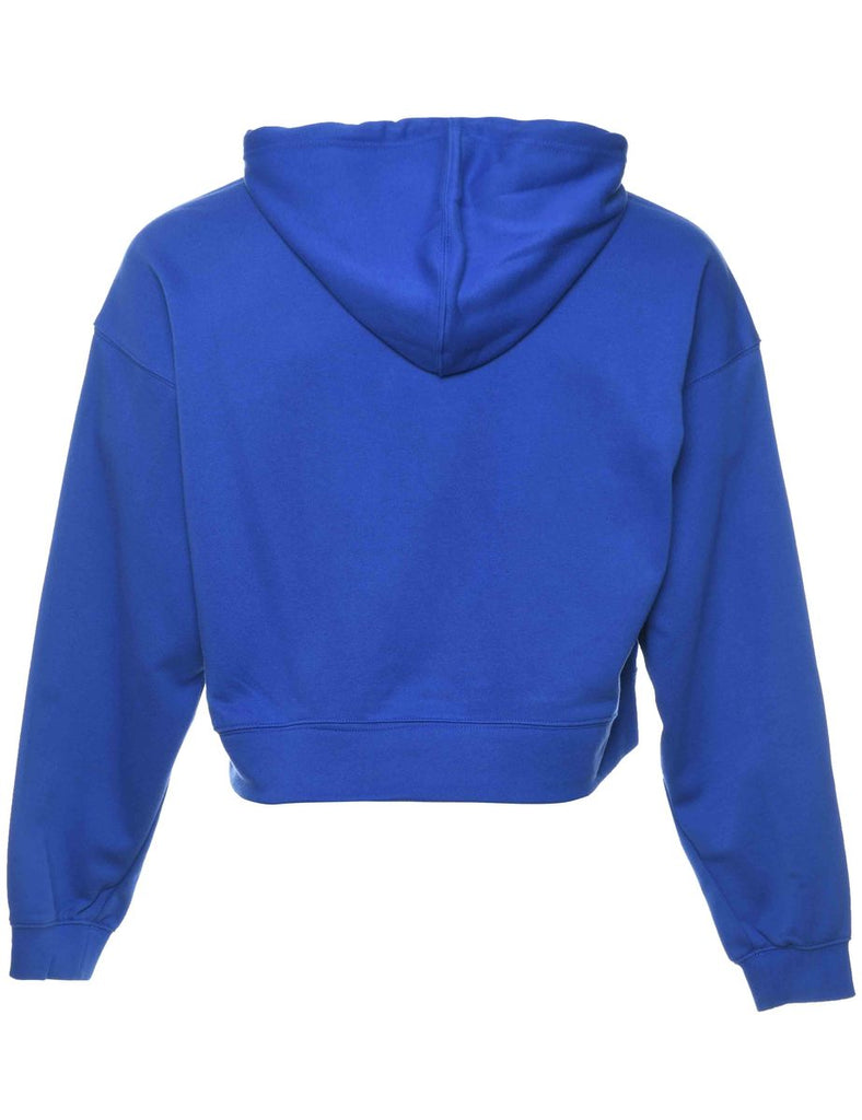 Adidas Hooded Blue Cropped Sweatshirt - M