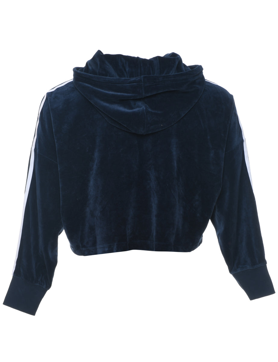 Velour cropped hoodie adidas hotsell