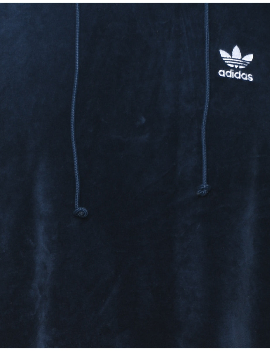 Women's Adidas Adidas Navy Velour Embroidered Sweatshirt Blue, S