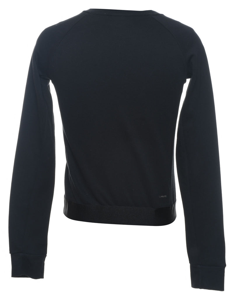 Adidas Plain Black Sweatshirt - S