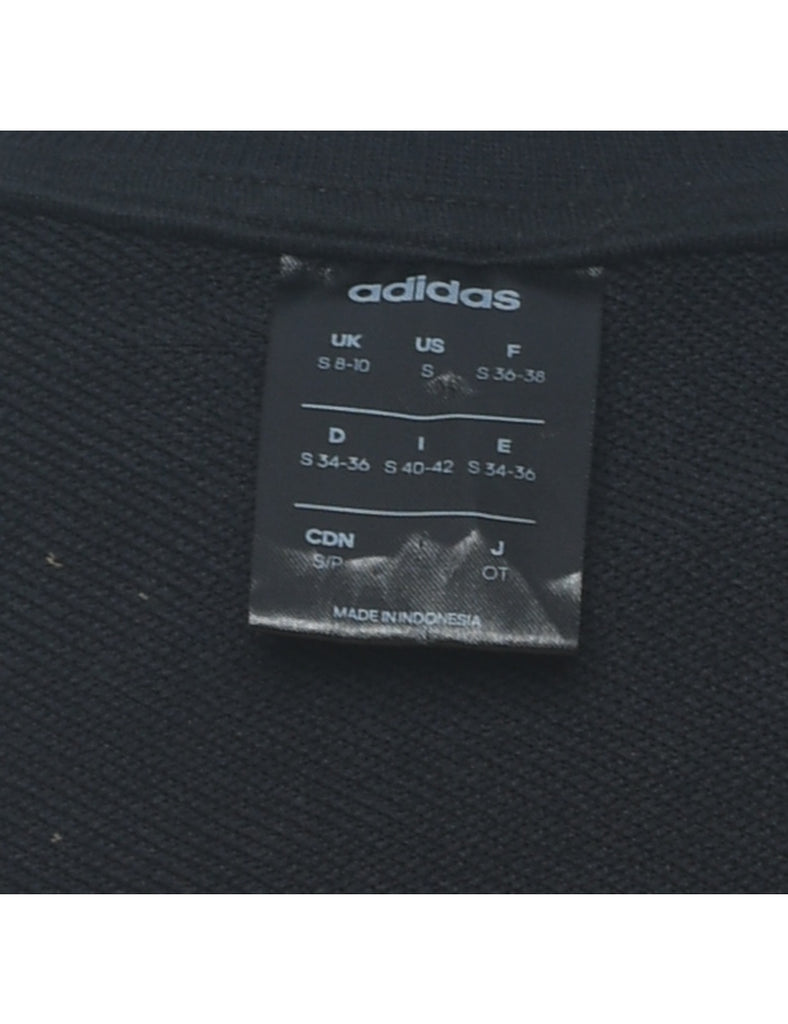 Adidas Plain Black Sweatshirt - S