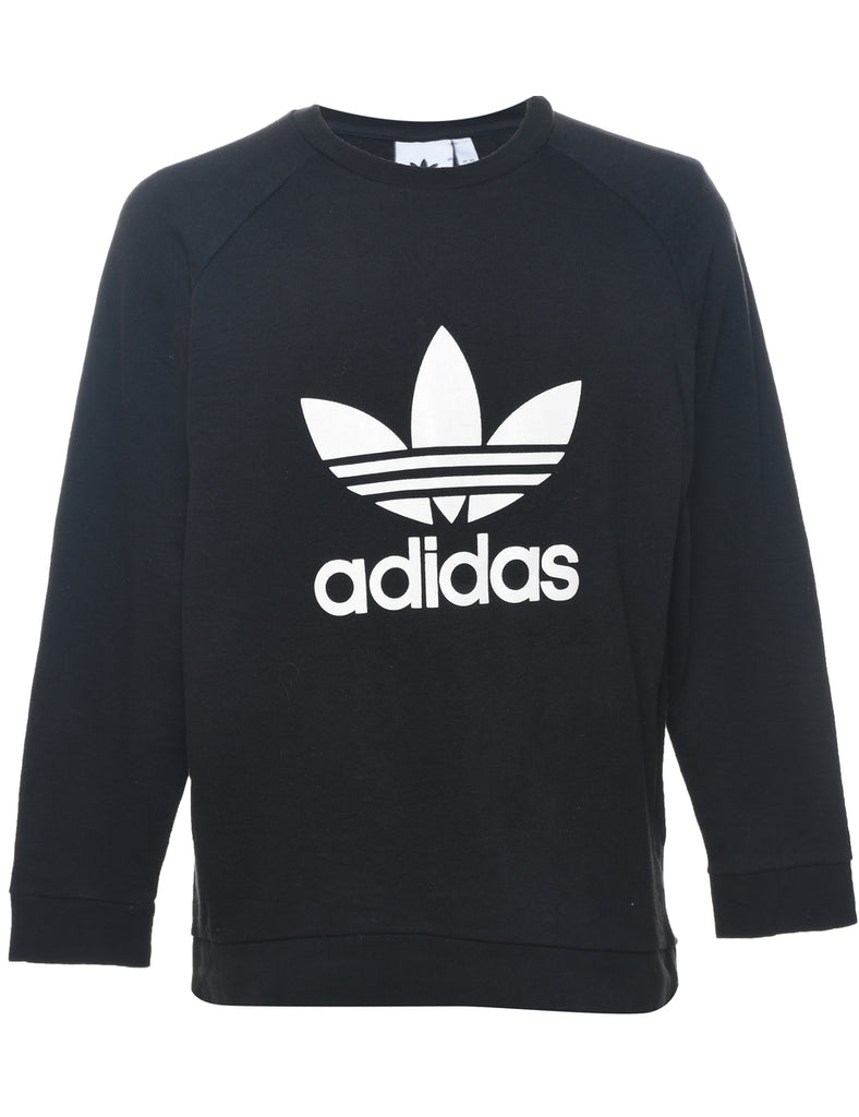 Adidas Printed Black & White Sweatshirt - L