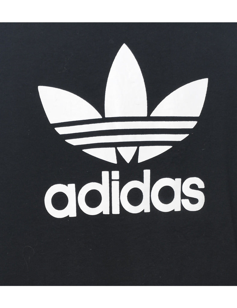 Adidas Printed Black & White Sweatshirt - L