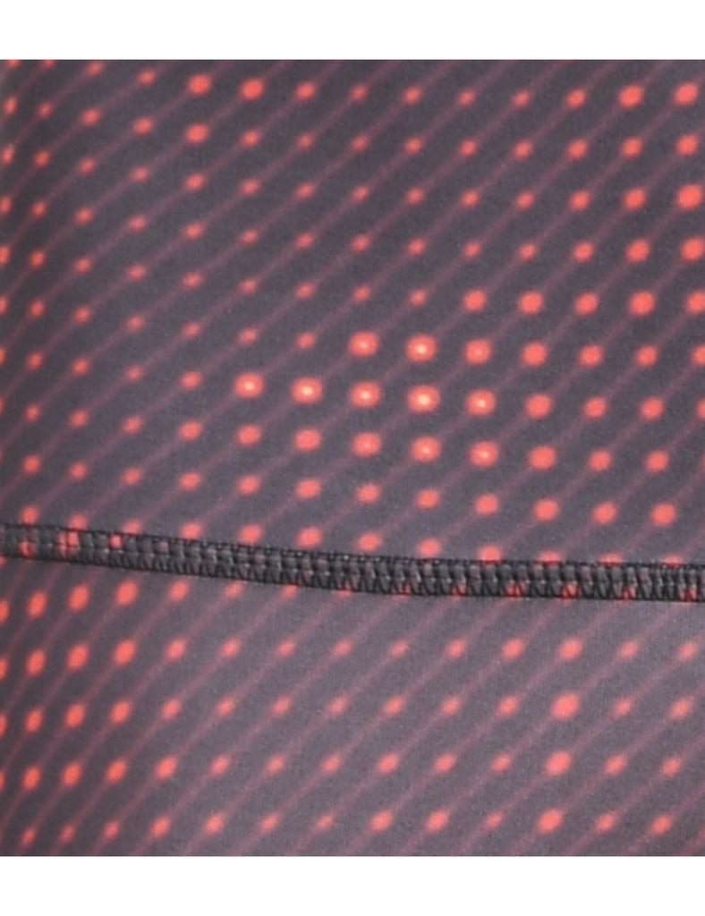 Adidas Workout Black & Red Patterned Leggings - W24 L26