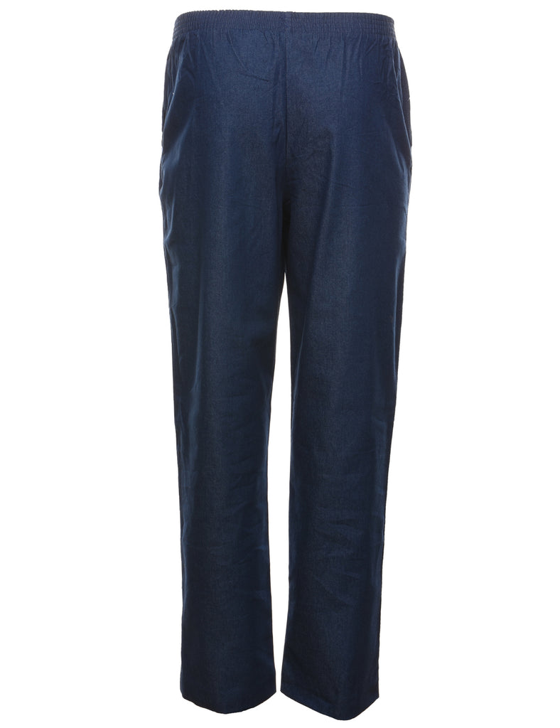 Alfred Dunner Elasticated Waist Dark Wash Denim Trousers - W28 L29