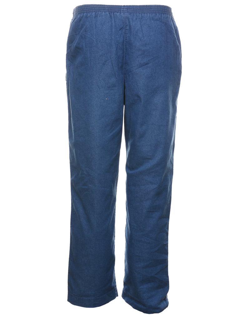 Alfred Dunner Elasticated Waist Medium Wash Denim Trousers - W28 L30