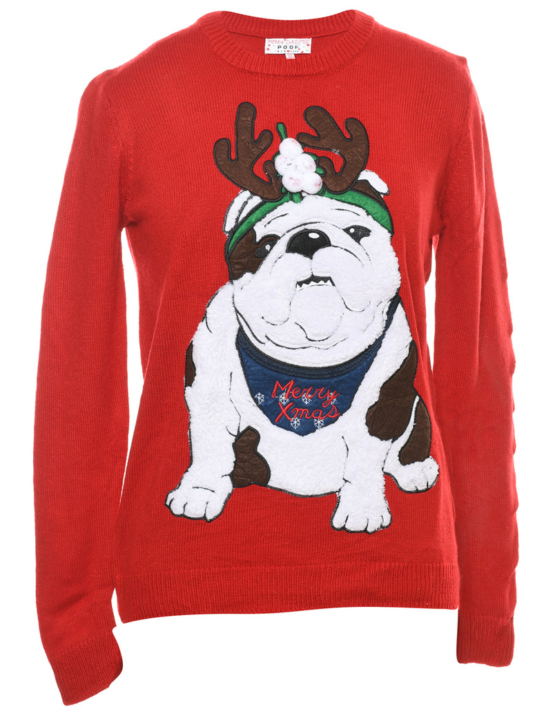 Animal Design Christmas Jumper - M