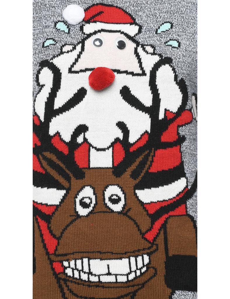 Animal Design Christmas Jumper - M