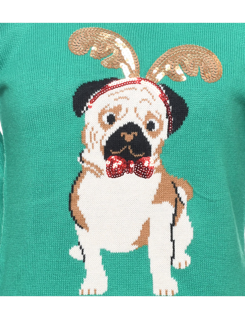 Animal Design Christmas Jumper - M