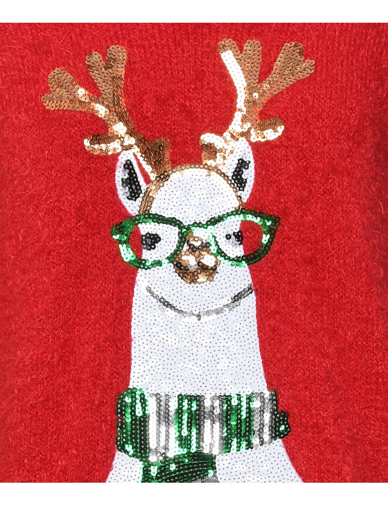 Animal Design Christmas Jumper - S