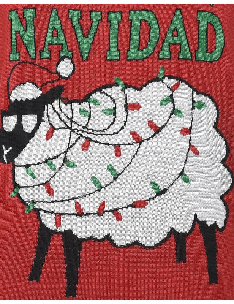 Animal Design Christmas Jumper - M