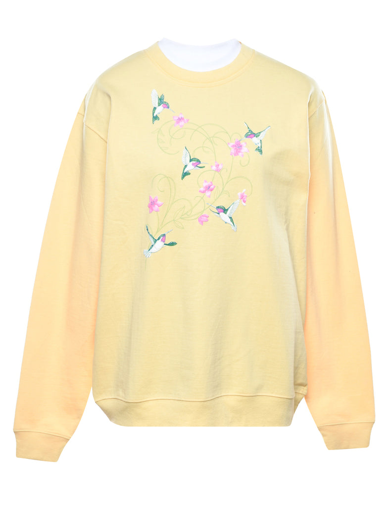 Animal Design Printed Sweatshirt - L