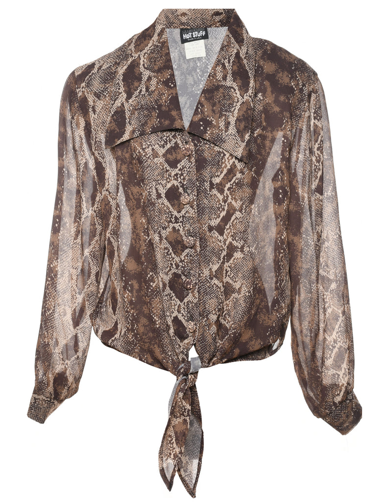 Animal Print Blouse - XL