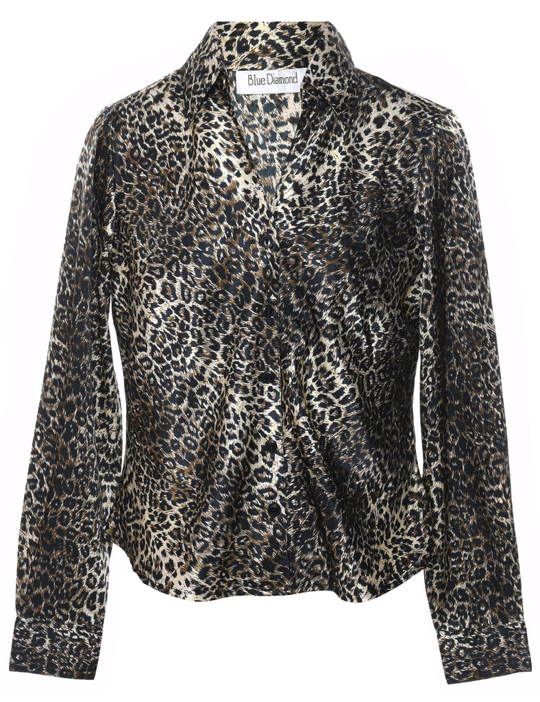 Animal Print Blouse - S