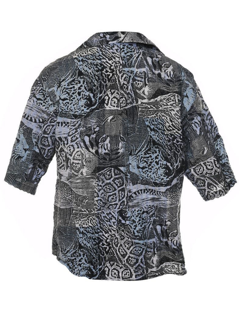 Animal Print Blouse - L