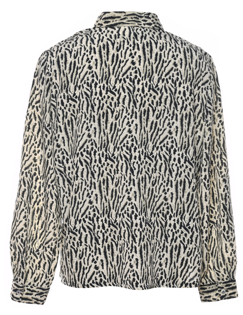 Animal Print Blouse - M