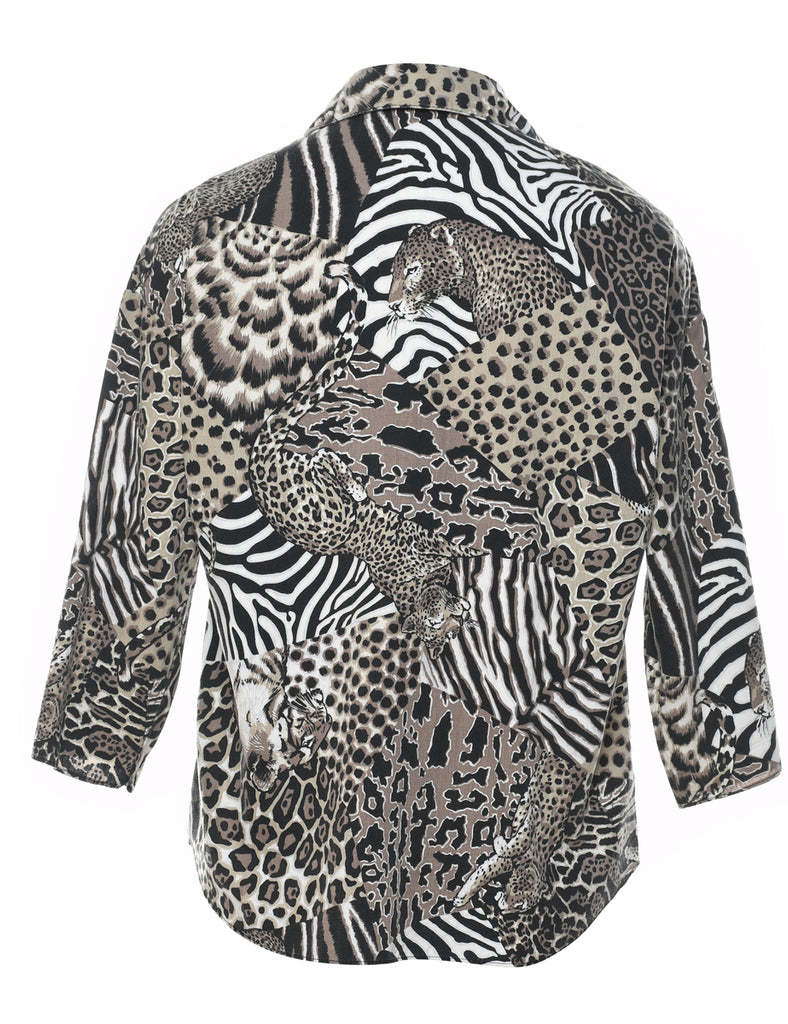 Animal Print Blouse - S