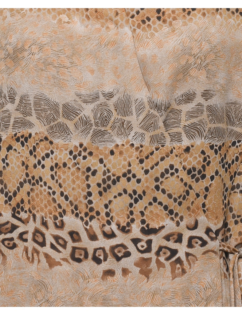 Animal Print Blouse - L