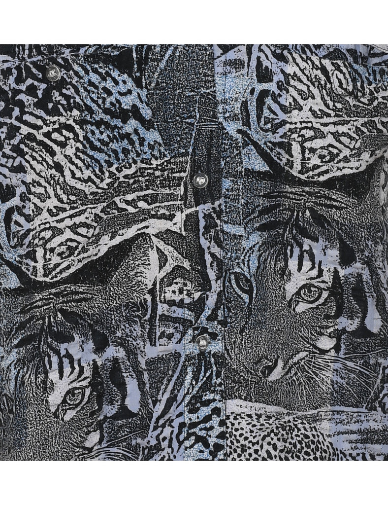 Animal Print Blouse - L