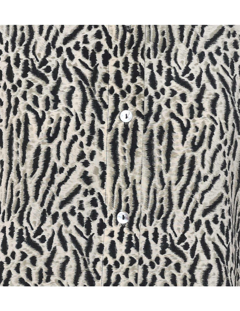 Animal Print Blouse - M