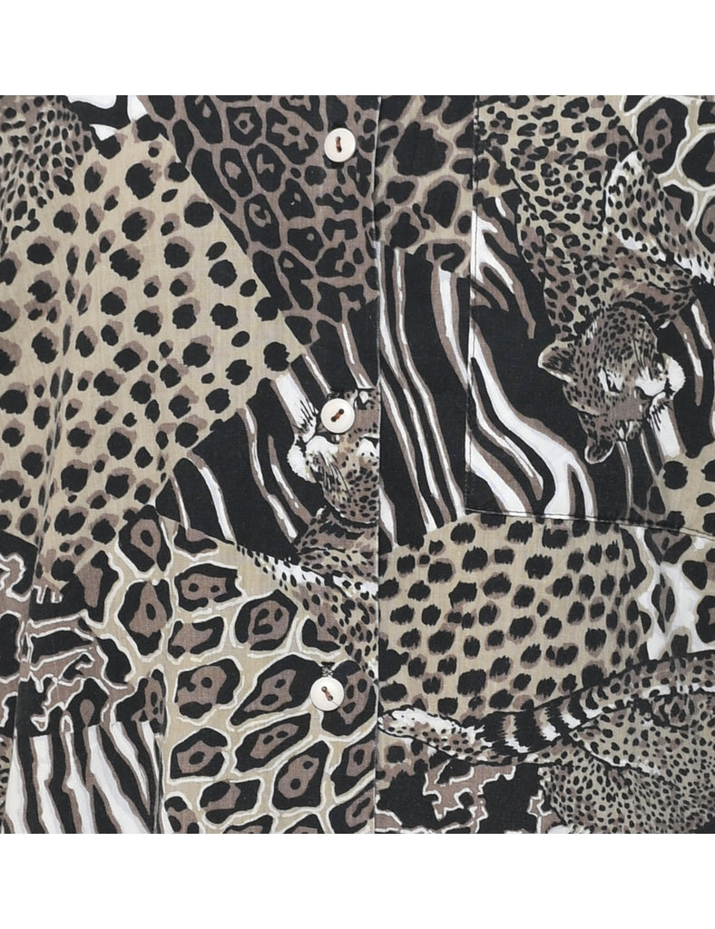 Animal Print Blouse - S