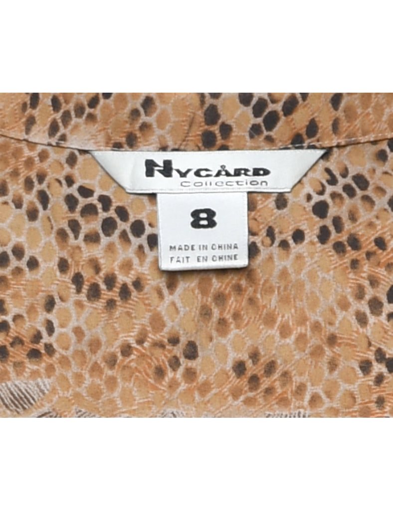 Animal Print Blouse - L