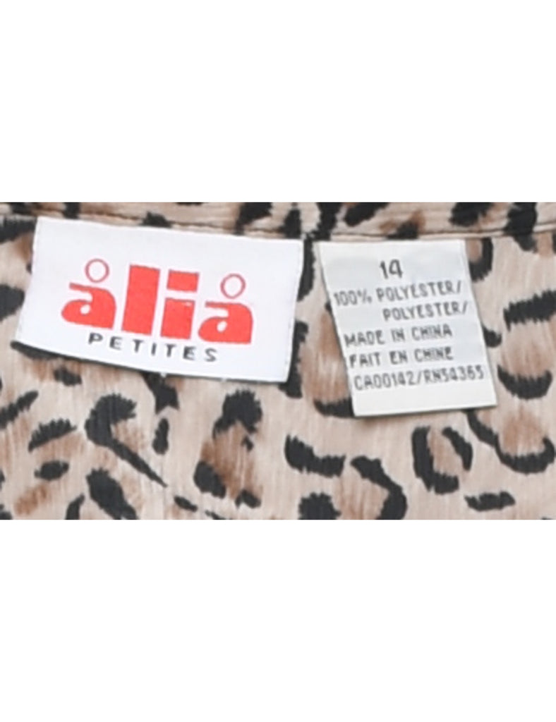 Animal Print Blouse - XL