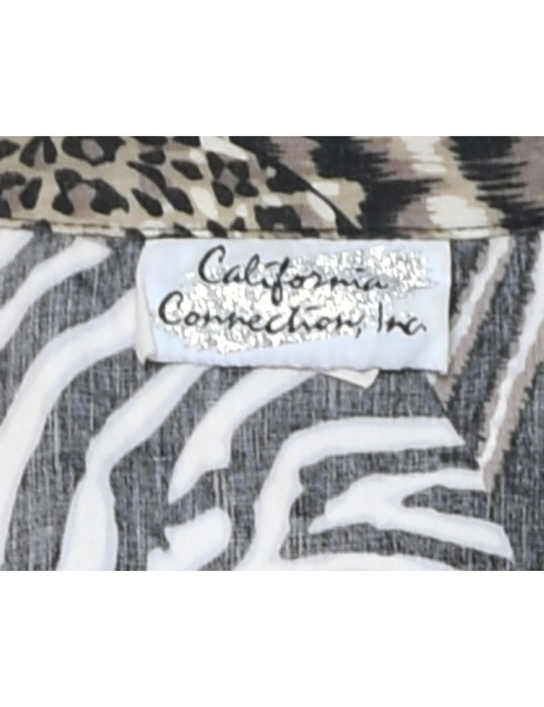 Animal Print Blouse - S