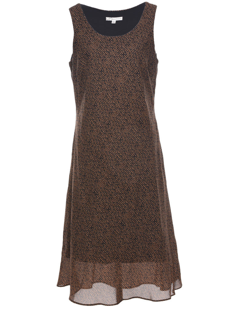 Animal Print Brown Dress - M