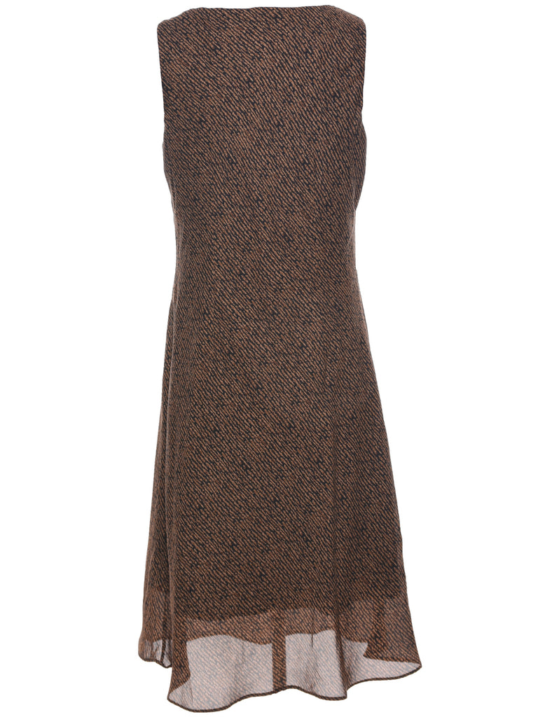 Animal Print Brown Dress - M