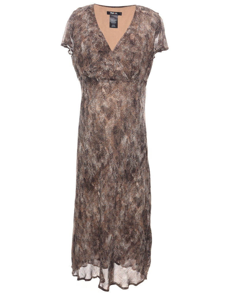 Animal Print Dress - L