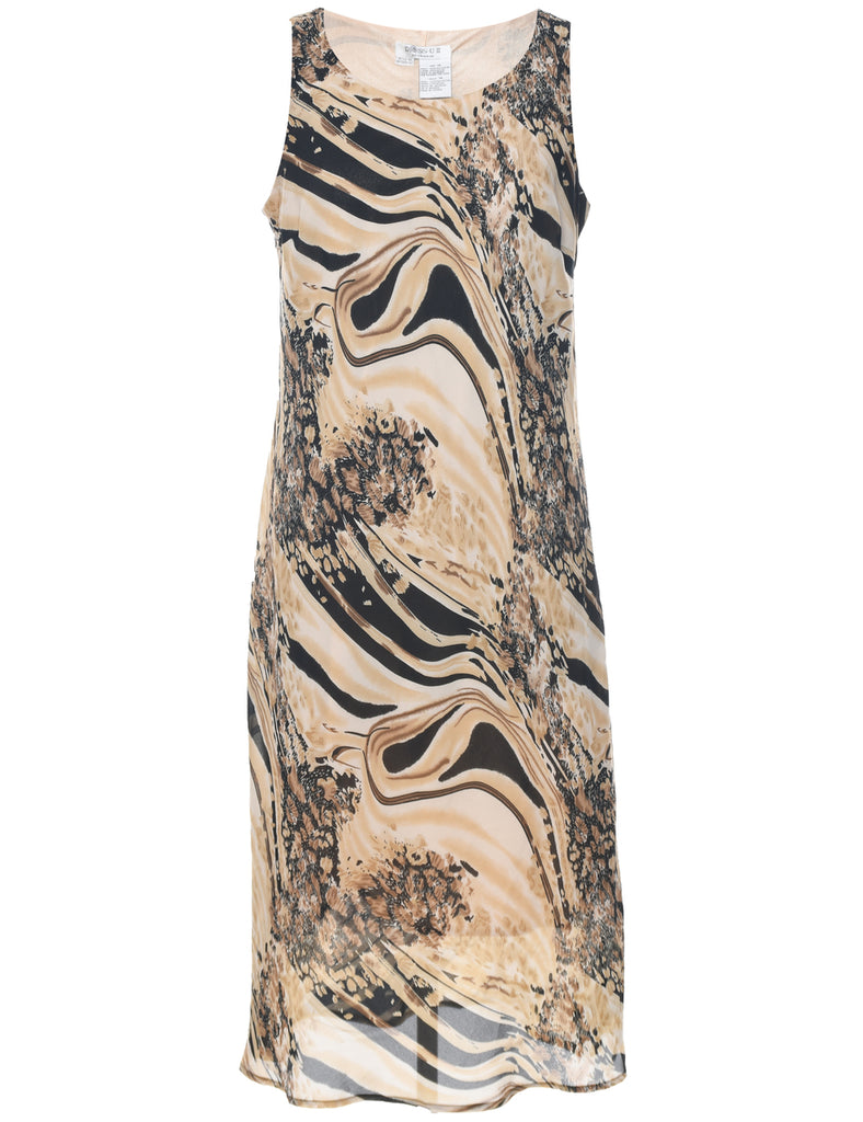 Animal Print Dress - L