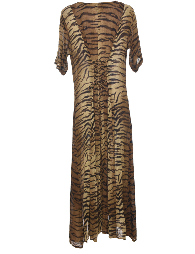 Animal Print Dress - L