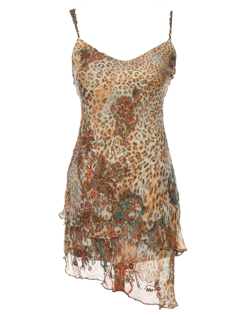 Animal Print Evening Dress - XS