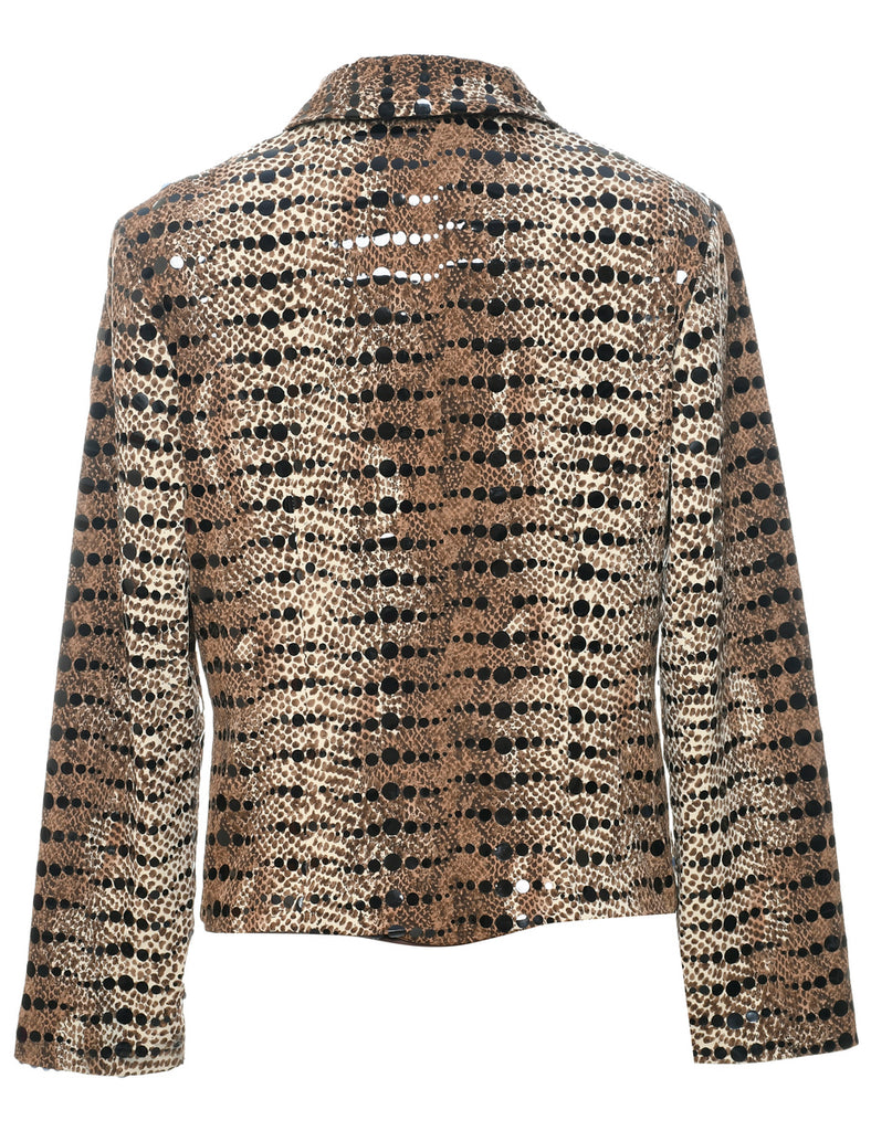 Animal Print Evening Jacket - L