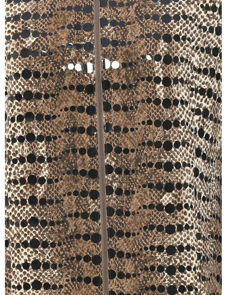 Animal Print Evening Jacket - L