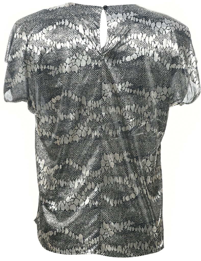Animal Print Evening Top - M