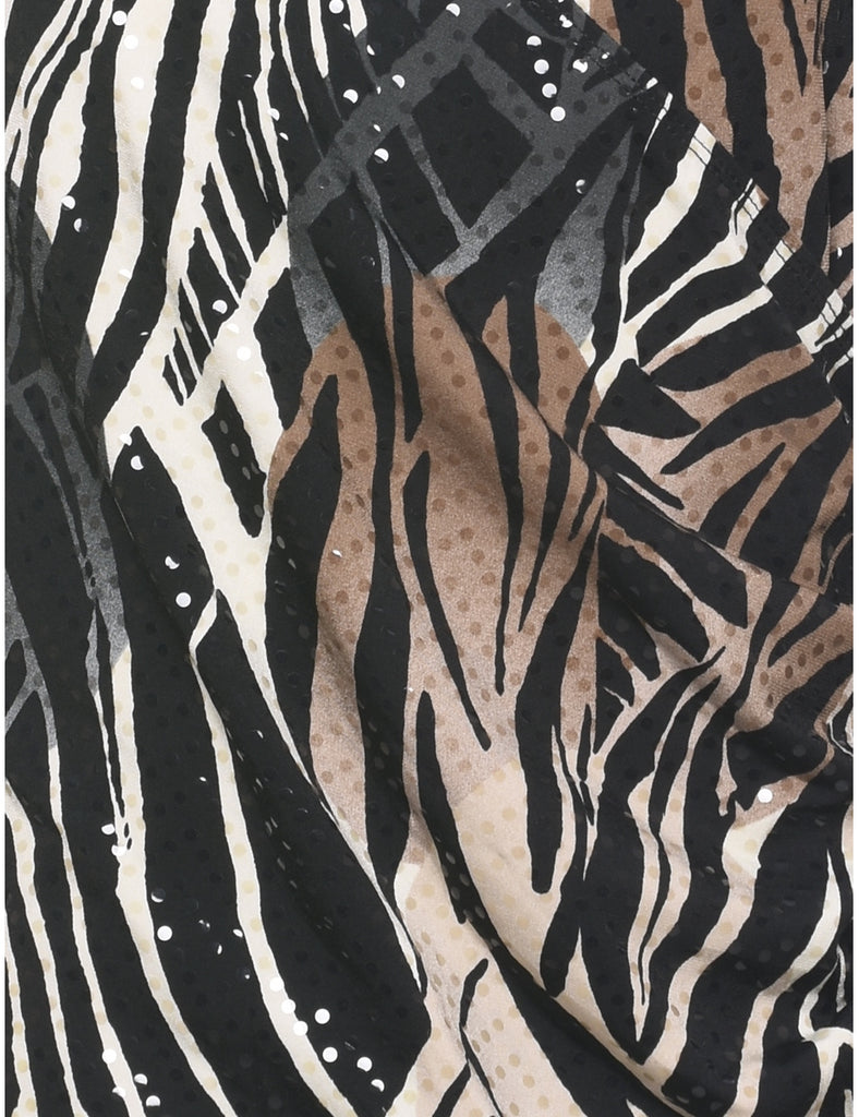 Animal Print Evening Top - L