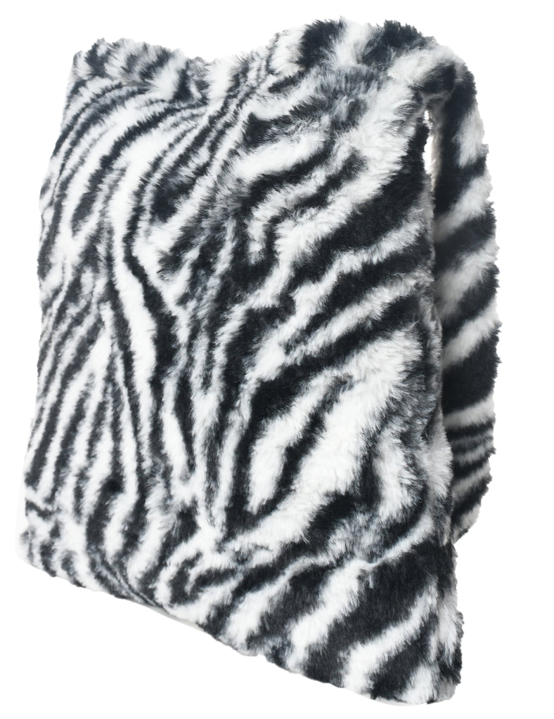 Animal Print Faux Fur Handbag - M